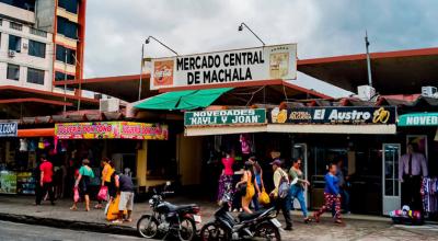 Imagen referencial del Mercado Central de Machala, en marzo de 2020.