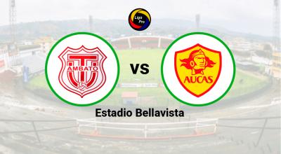 Técnico Universitario se enfrenta a Aucas en el estadio Bellavista el 15 de abril de 2023.