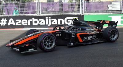 El piloto Juan Manuel Correa en el Circuito callejero de Bakú, sede del Gran Premio de Azerbaiyán.