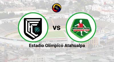 Cumbayá se enfrenta a Mushuc Runa en el estadio Olímpico Atahualpa, el 30 de abril de 2023.