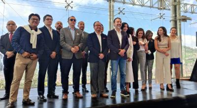 El alcalde de Quito, Pabel Muñoz, durante la presentación de su equipo de trabajo, el 10 de mayo de 2023.