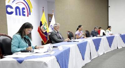 El Pleno del CNE, en sesión de este 18 de mayo de 2023, tras la declaratoria de la muerte cruzada.