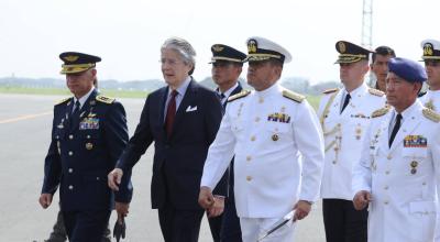 El presidente Guillermo Lasso antes de su viaje a Brasilia. Guayaquil, 29 de mayo del 2023.