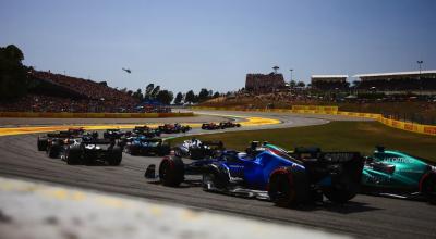 Los pilotos de la Fórmula 1 durante el Gran Premio de España.