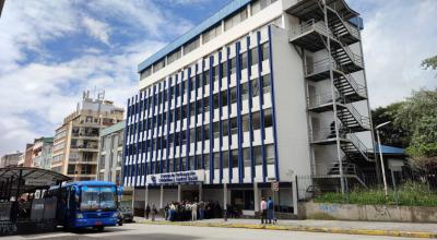 Fachada del edificio del Consejo de Participación Ciudadana (CPCCS). Quito, 8 de junio de 2023