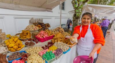 Una comerciante de dulces de Corpus Christi, en Cuenca, el 8 de junio de 2023.