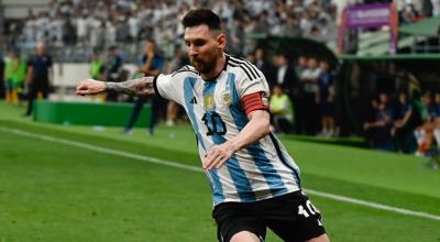 Lionel Messi, durante un amistoso de Argentina ante Australia, en Pekín, el 15 de junio de 2023.