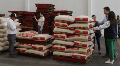 Inspección de la Gobernación de Guayas en piladoras de arroz y mercados, el 16 de junio de 2023. 