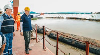 El consorcio Dragando por Guayas empezó a extraer el sedimento del islote El Palmar, en el río Guayas, la mañana del 24 de junio de 2023.