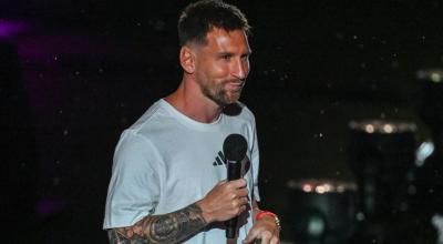 Lionel Messi habla durante su presentación con el Inter Miami, el 16 de julio de 2023.