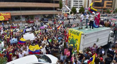 12 de abril de 2014. Entrega de las firmas para la consulta popular por el Yasuní, en Quito.