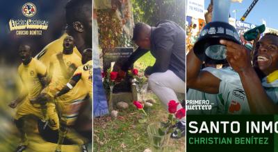 El Club América, Antonio Valencia y Santos Laguna rindieron homenaje a Christian 'Chucho' Benítez.