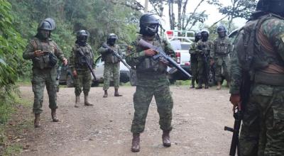 La Conaie denunció la militarización de Palo Quemado (Cotopaxi) por la consulta ambiental, el 23 de julio de 2023. 