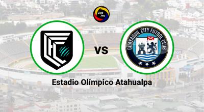 Cumbayá se enfrenta a Guayaquil City en el estadio Olímpico Atahualpa, el 6 de agosto de 2023.