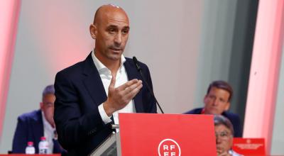 Luis Rubiales, durante una asamblea, el 25 de agosto de 2023.