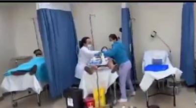 En una casa de salud de Píllaro, Tungurahua, hubo un simulacro del Código Plata, el 25 de agosto de 2023.
