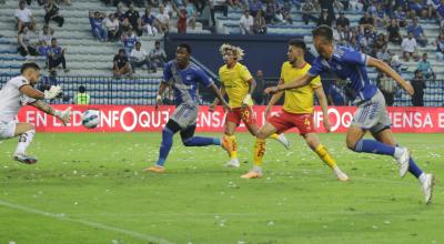 Emelec se enfrentó a Aucas en el estadio George Capwell, el 2 de septiembre de 2023.