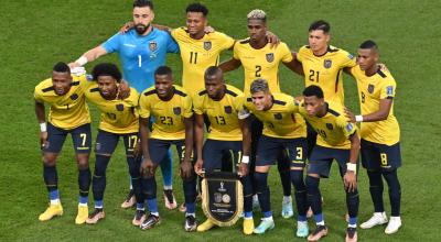 Imagen de la selección ecuatoriana, antes del partido ante Senegal, el 29 de noviembre de 2022, en el Mundial de Qatar. 