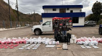 La Policía incautó explosivos en el cantón Atahualpa, El Oro.