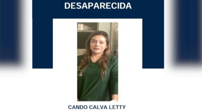 Imagen de la búsqueda de Letty Cando, quien desapareció el 2 de septiembre de 2023.