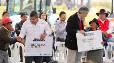 El presidente Guillermo Lasso en un acto en Mejía el 12 de septiembre de 2023.