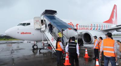 Un avión de Equair en el aeropuerto de Francisco de Orellana, el 25 de septiembre de 2023.