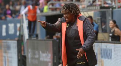 Wendy Villón, entrenadora de Barcelona SC Femenino, durante la final de vuelta ante Dragonas IDV.