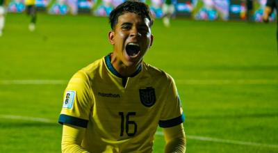 Kendry Páez, durante el partido de Ecuador ante Bolivia, el 12 de octubre de 2023.