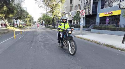 Imagen referencial de personal de la AMT controlando cierres viales en una competencia, el 1 de octubre de 2023. 