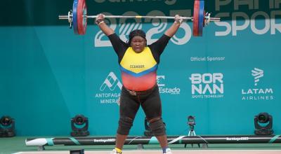 Lisseth Ayoví, durante su participación en los Juegos Panamericanos de Santiago, el 24 de octubre de 2023.