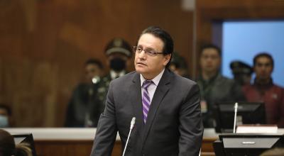 El excandidato presidencial, Fernando Villavicencio, en una sesión plenaria en junio de 2022.