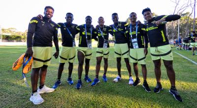 Jugadores de Liga en el primer entrenamiento previo a la final el jueves 26 de octubre.