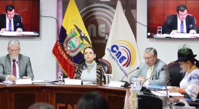 Audiencia del Pleno del CNE en Quito, sobre los resultados oficial de las elecciones presidenciales, el 31 de octubre de 2023.