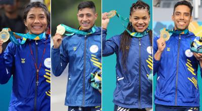Los ecuatorianos Lucía Yépez, David Hurtado, Angie Palacios y José Acevedo ganaron medallas de oro en los Juegos Panamericanos de Santiago 2023.