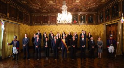 Foto oficial del Gabinete Ministerial del Gobierno del Presidente, Daniel Noboa. Quito, 26 de noviembre de 2023