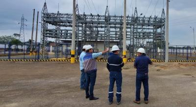 Una subestación eléctrica ubicada en el cantón Santa Rosa, en la provincia de El Oro, el 4 de octubre de 2023.