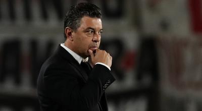 Marcelo Gallardo en un partido entre River y Rosario Central el 16 de octubre de 2023.