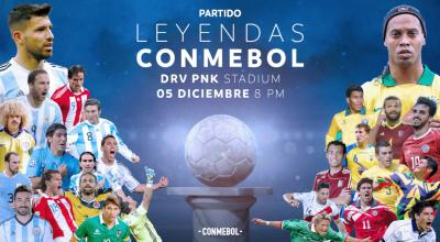 Afiche del partido de leyendas de la Conmebol, a jugarse el 5 de diciembre de 2023.