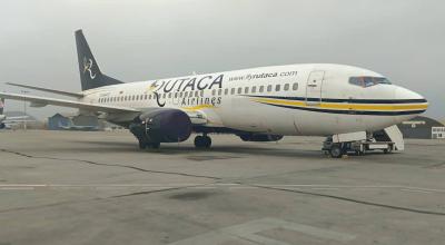 Avión de la aerolínea Rutaca, que traslada a la selección de Venezuela.