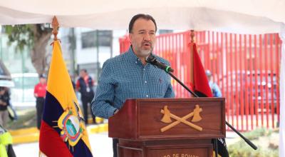 Pabel Muñoz, alcalde de Quito, en un evento el 16 de noviembre de 2023.