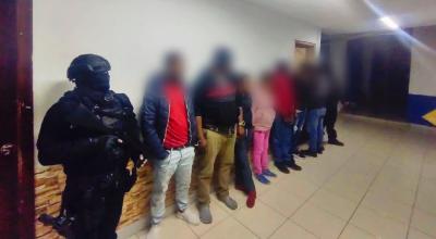 Integrantes de grupo narcodelictivo capturados en Salcedo el 27 de noviembre de 2023.