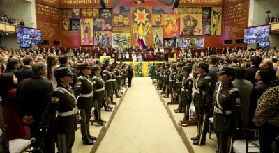 Ceremonia de posesión del presidente Daniel Noboa, el 23 de noviembre de 2023.