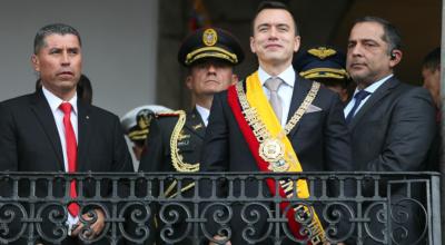 El presidente Daniel Noboa en Carondelet, luego de ser posesionado, hace una semana, 23 de noviembre de 2023.