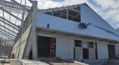 Construcción de una bodega multipropósito en el puerto de Manta, la cual estará disponible para cualquier emergencia durante el fenómeno de El Niño.