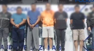 Cinco presuntos integrantes de banda narcodelictiva fueron detenidos en Guayas, el 2 de diciembre de 2023.