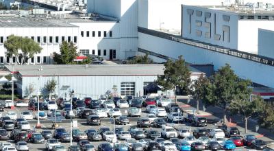 Vista panorámica de la fábrica de Tesla, en California, Estados Unidos, en septiembre de 2023. 