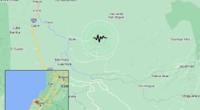 Reporte de un temblor en Quinindé, Esmeraldas, el 6 de diciembre de 2023.