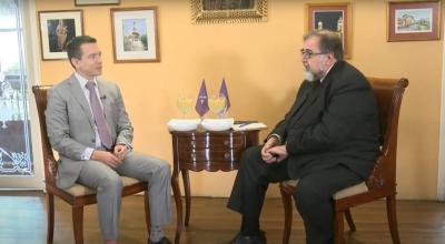Daniel Noboa, presidente de la República, en entrevista en Carondelet. Quito, 6 de diciembre de 2024