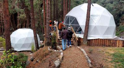 Turistas en el Parque Nacional El Cajas, en julio de 2022.