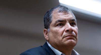 El expresidente Rafael Correa en una imagen de archivo, de octubre de 2019.